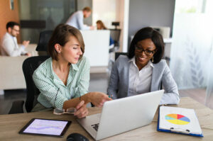 businesswomen giving business tips