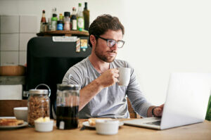 man with coffee